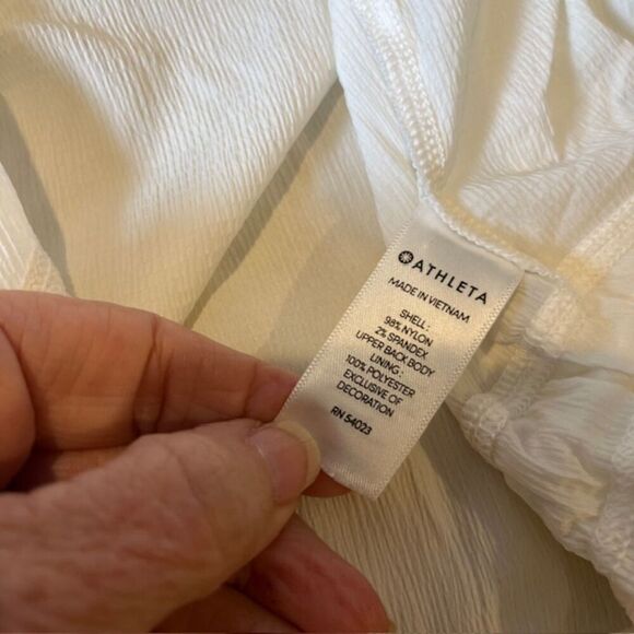 Athleta Avenue Crepe Jacket Women's White Zipper Pockets Vented Tie Waist XXS - Picture 7 of 13